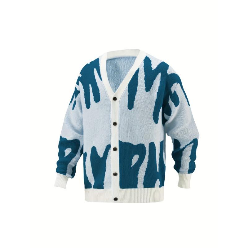 Casual V Neck Long Sleeve Knit Cardigan Button Front Sweater For Outerwear