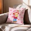 SStrawberry Cartoon SShortcake Girl   Pillow Case Pattern Printed Pillowcase For Living Room Sofa Cushion Cover