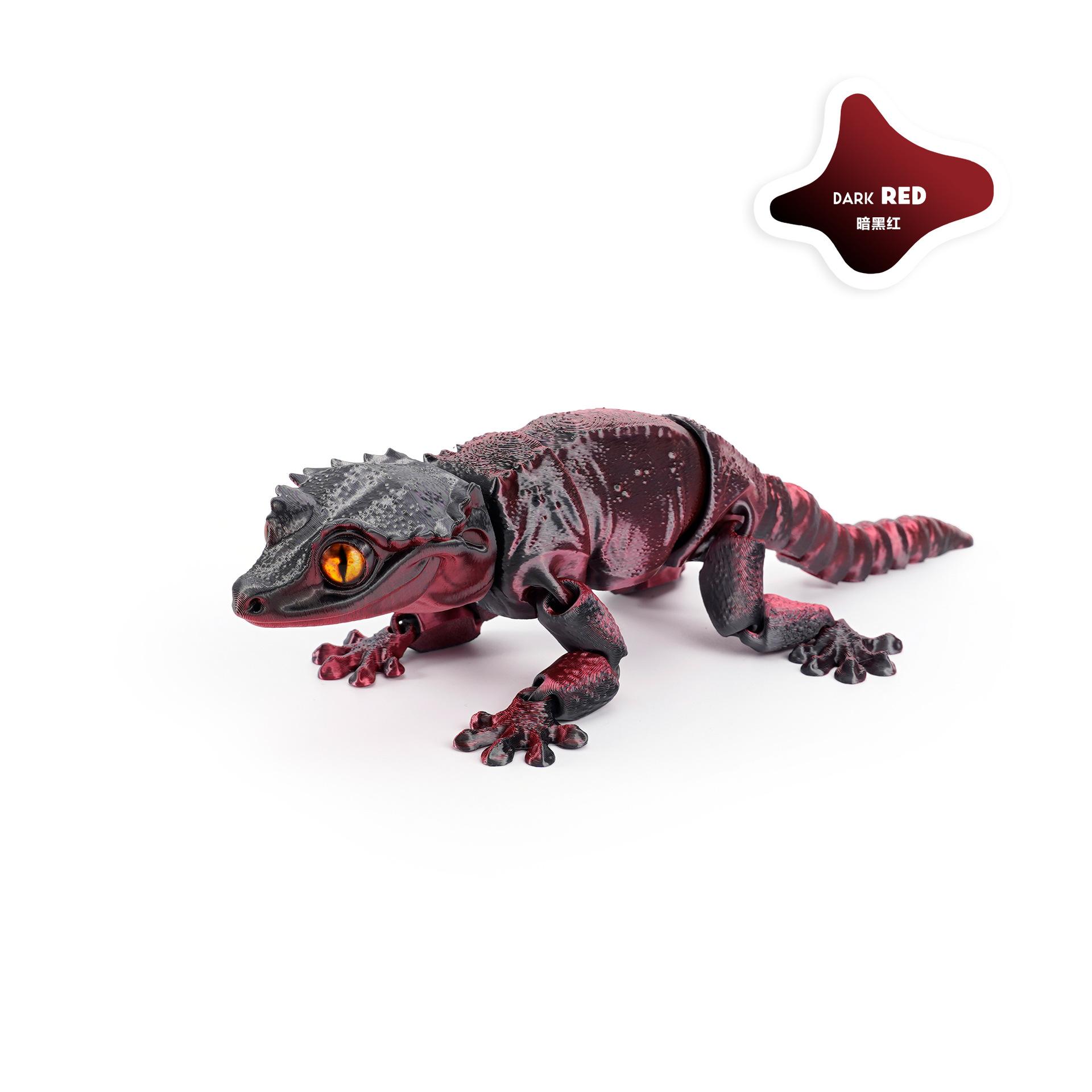 

3D Printing Crested Lizard Animal Ornament Creative Gift Cute Pet Lizard Joints Movable Home Decor Children Cognitive Toy 17cm