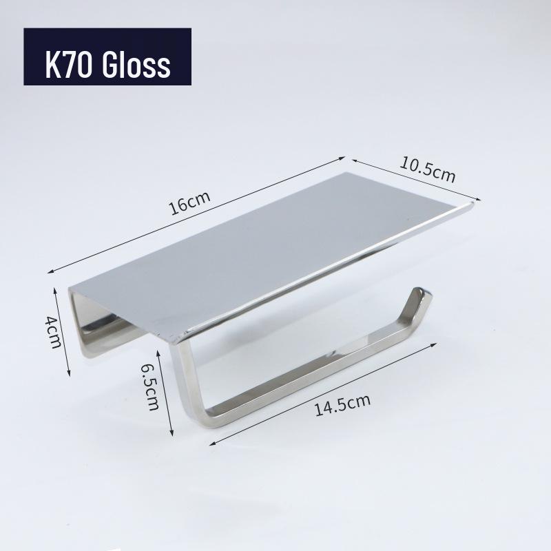 Stainless Steel 304 Punch-Free Bathroom Tissue & Phone Holder