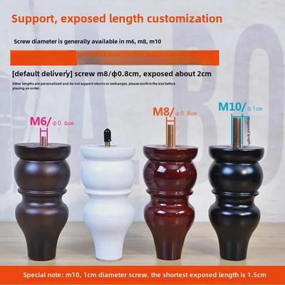 Solid Wood Furniture Support Legs for Cabinets, Sofas, Coffee Tables, TV Stands, Bedside Tables, and Shoe Cabinets