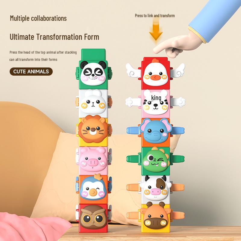 Cross-Border Hot-Selling Educational Stacking Animal Toys for Toddlers