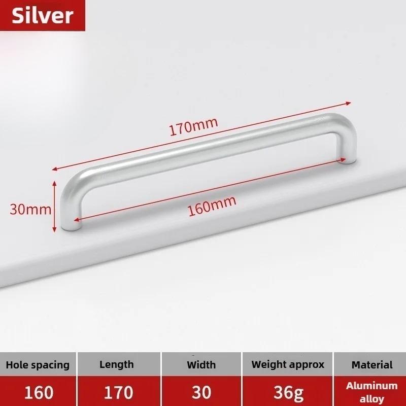Moderne minimalistische Griffe Schrank Kommoden Massive Aluminiumlegierung Schranktürgriffe Kleiderschrank Schublade Küchenmöbelbeschläge