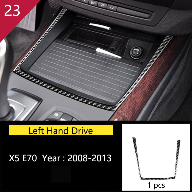 AAACH1 For BMW X5 X6 E70 E71 Accessories Car Interior Air Conditioning CD Console Panel Cover Decoration Trim Carbon Fiber Car Styling