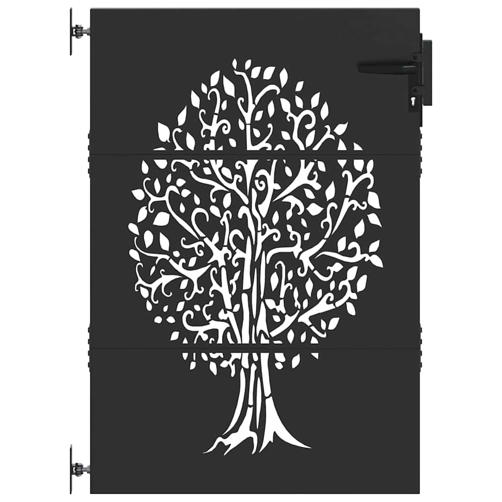 Garden Gate Black 85 X 125 Cm Powder Coated Steel