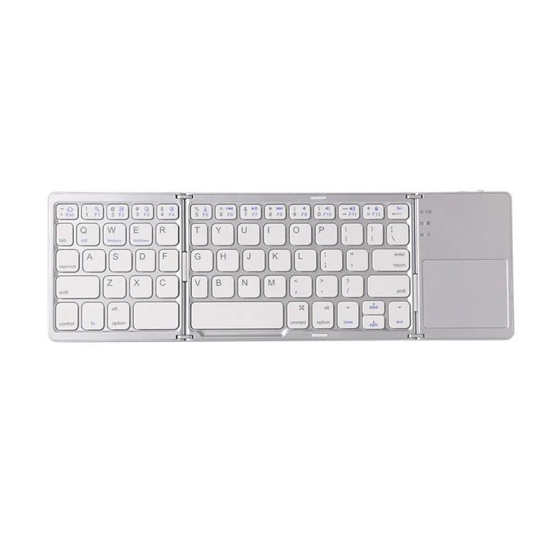 Wireless Folding Keyboard Bluetooth Keyboard With Touchpad For Windows Android IOS Phone Multi-Function Button Mini Keyboard