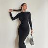 Fashionable and Elegant In Autumn and Winter Slim-fit High-end Temperament Long Hip-wrapped Skirt, Urban Ladies Sexy Dress W0723