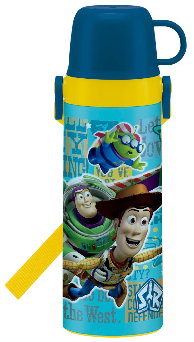 

Skater Stainless Steel Water Bottle with Toy Story 19 Disney 600ml 2-Way Cup, Design, (STGC6N)
