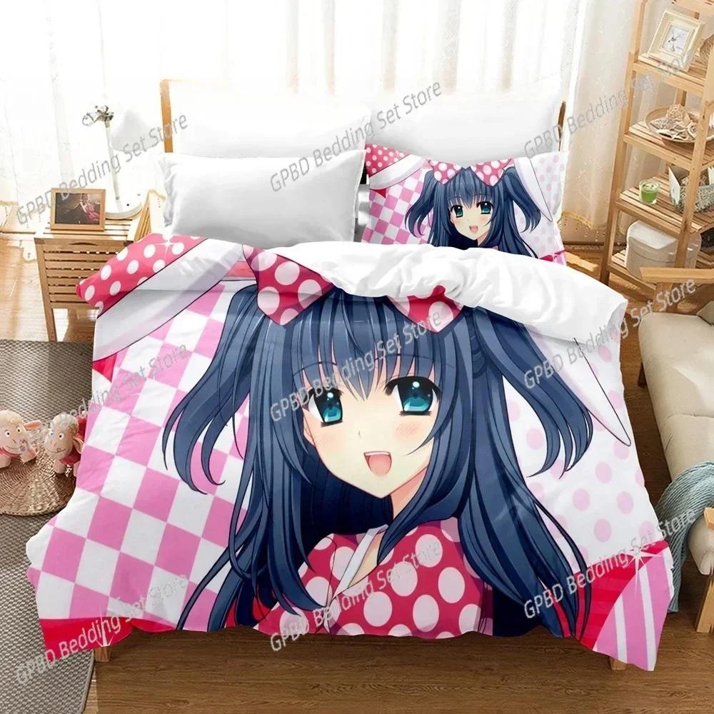 Luxury New 3D Print Kawaii Girls Yae Sakura (Shuffle!) Bedding Set Cartoon Anime Adult Kid Bedroom Duvetcover Sets