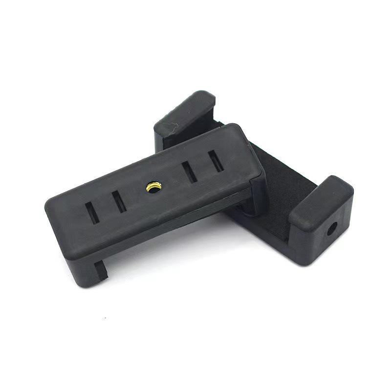 

E-образный и Односторонний зажим с живым заполняющим светом для телефона - Крепление для двух камер и Держатель-штатив для селфи E-shaped clip, PP type чёрный