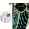 2pcs Green European Style Windows Curtain for Home Decor - Rod Pocket Window Treatment for Bedroom, Office, Kitchen, Living Room