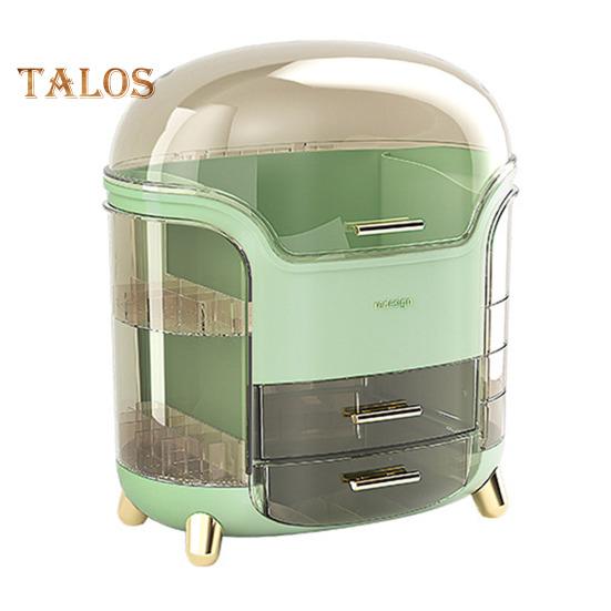 

Ящик для хранения косметики, пылезащитный, водонепроницаемый, органайзер для макияжа, большая вместимость, ящики, переносная ручка, прозрачная крышка, витрина для средств по уходу за кожей, для столешницы зелёный