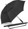 Large Automatic Umbrella 150cm Windproof With Cover Black