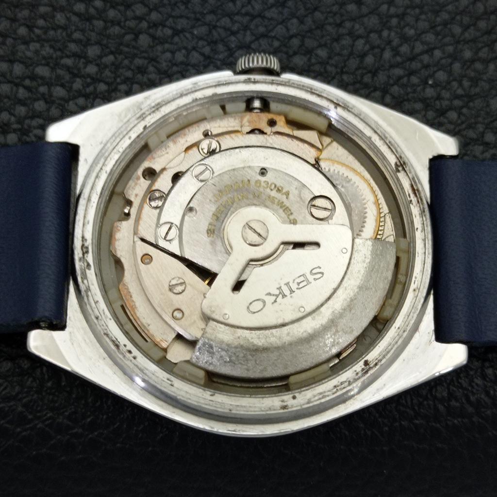VINTAGE SEIKO 5 AUTOMATIC 6309A JAPAN MENS BLUE COLOR DIAL WATCH a701234-5 R206a-a701234