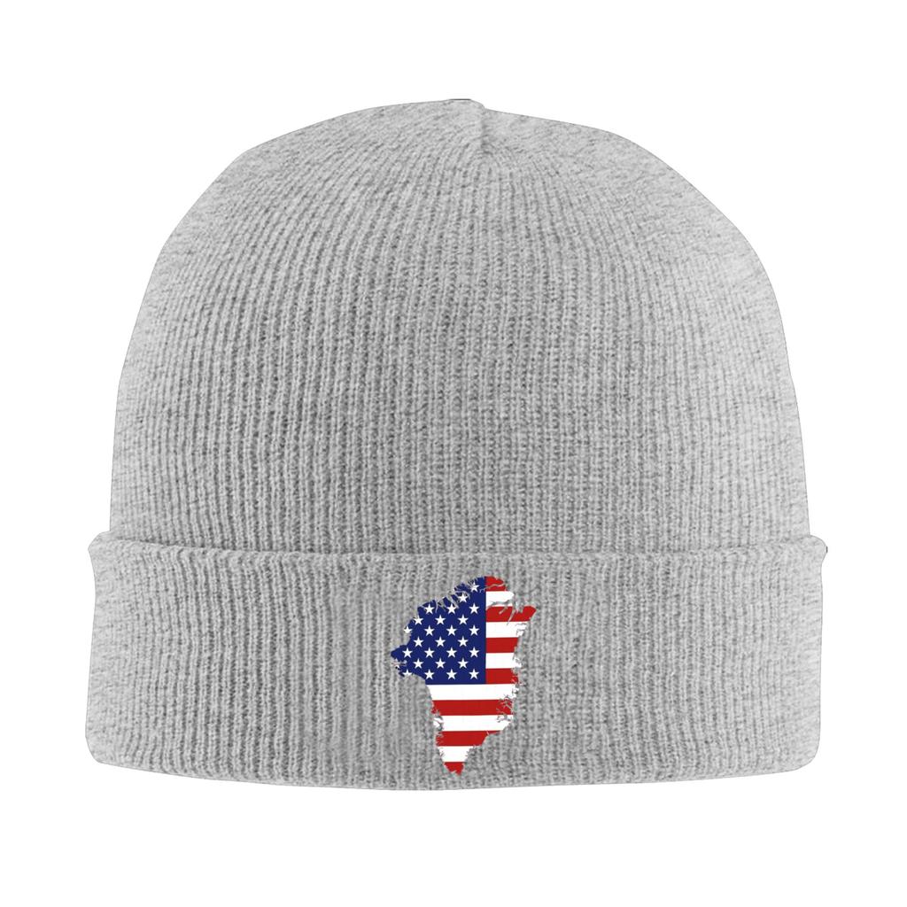 Greenland Map Bonnet Hats  Beanie Hats Winter Printed Knit Hat Retro Men Women Unisex Hippie Warm Soft Cap