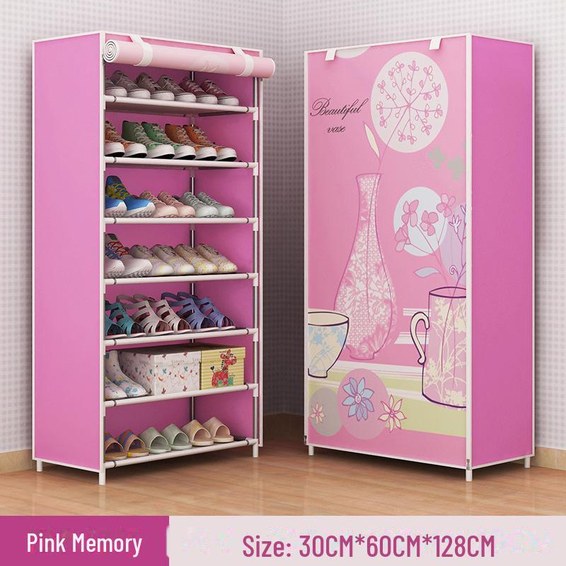 Simplified Multi-Layer Shoe Rack: Dustproof Cabinet for Home & Dormitory Storage