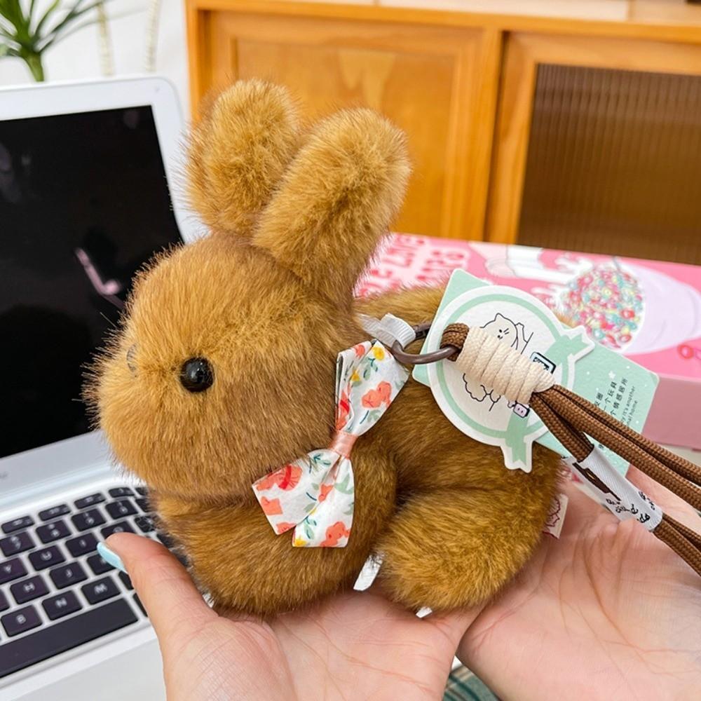 

Soft Plush Bunny Keychain Mini Bunny Keychain Gifts Lying-down Bunny Doll