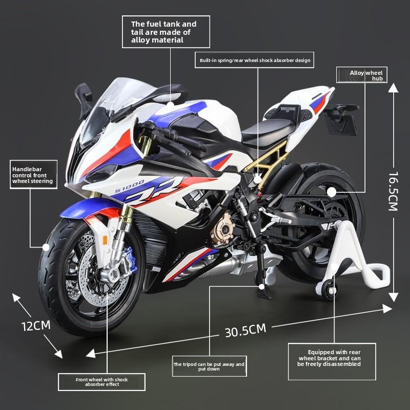 Motorcycle Motors Alloy Model With Light Feature For Display And Gifts