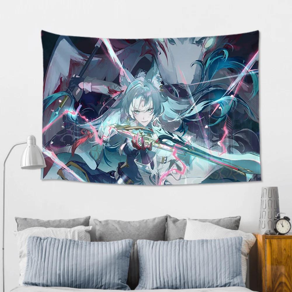 Feixiao Anime Game Honkai Star Rail Tapestry Room Decor Wall Cloth Party Hanging Background Room Decor Baby Room