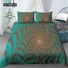 Set Copripiumino Geometrico Misura King Bianco Tonalità Oro Set Biancheria da Letto Bohemien Copripiumino Morbido con Federa Copripiumino Singolo