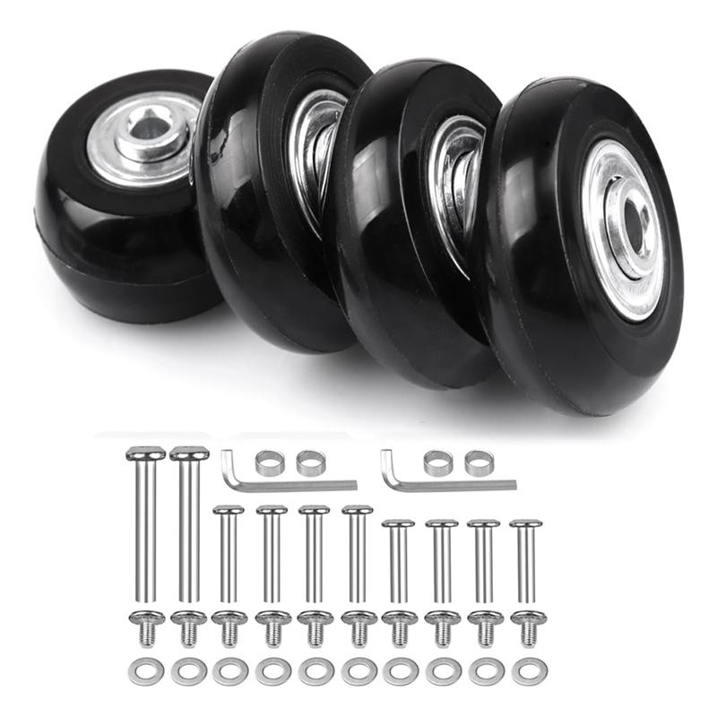 

Good-4Pcs Luggage Suitcase Replacement Wheels,Swivel Caster Wheels Bearings Repair Kits Luggage Replacement Wheels