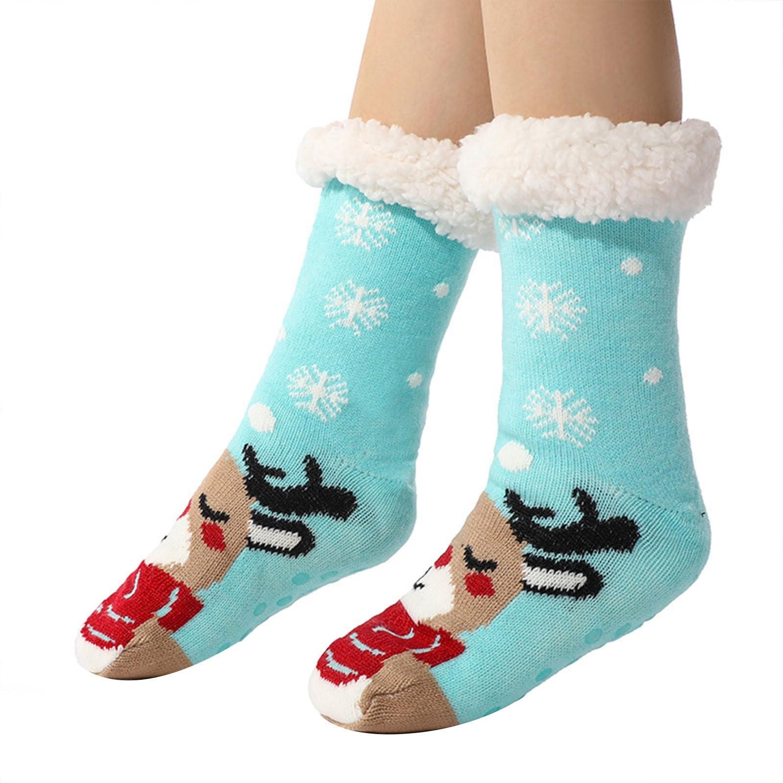 

Рождественский принт Осень и зима Пол Одеяло из овечьей шерсти Холодный сон Теплые носки One Size