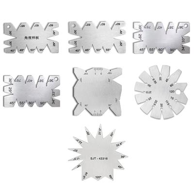 Winkelmessgerät Edelstahl Winkelsucher Schnittwinkellehre Schablone Metallbearbeitung Schraubengewindelehre Tragbar