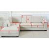 Summer Anti Slip Lace Couch Cushion Cool Sofa Cover for Living Room Summer Breathable Ice Silk Cool Feeling Solid Color Sofa Mat