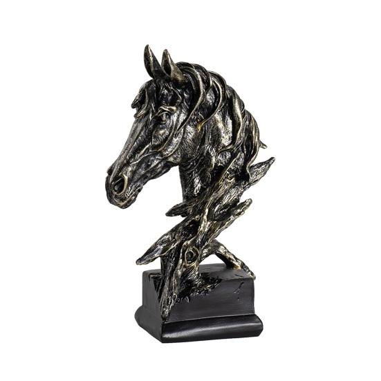 

Юшенг Украшение Голова Лошади Уникальный Внешний Вид Декоративная Скульптура Фигурка Животного Настольное Конное Украшение чёрный