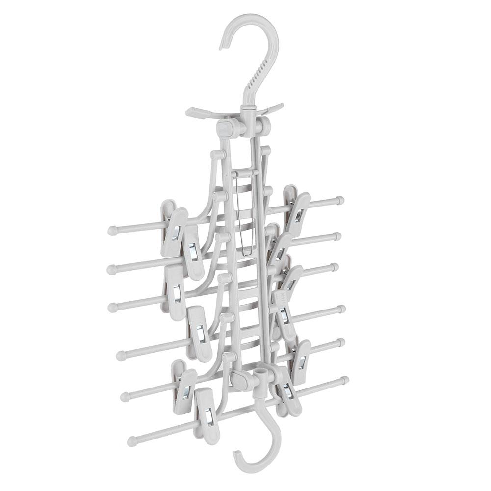 Portable Folding Hanger Clothes Drying Rack Organizer for Household Clothes Storage