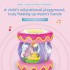 Giocattolo Percussioni Manuali Unicorno per Bambini con Musica e Luci per l'Apprendimento Precoce e lo Sviluppo Sensoriale