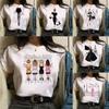 Mode Paris Reise Dame Aufdruck T-Shirt T-Shirts Lässig Rundhals Kurzarm T-Shirt Große Größen T-Shirt Streetwear Tägliche Kleidung