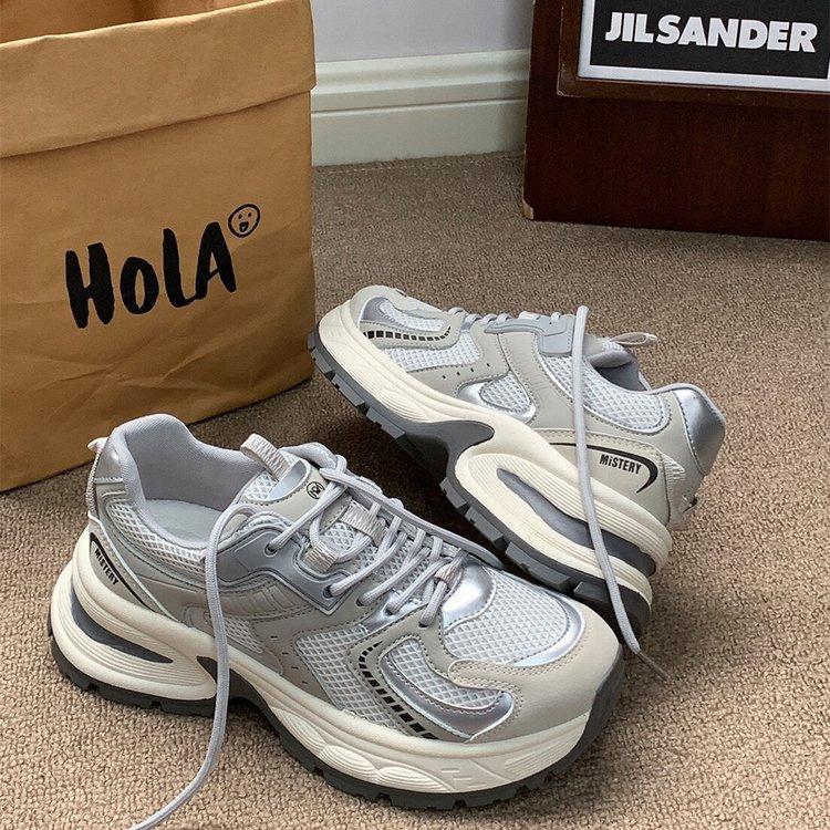 Fashion Shoes Women Mesh Breathable 2024 New Women's Sneakers Platform Daddy Shoes Casual Sneakers Women