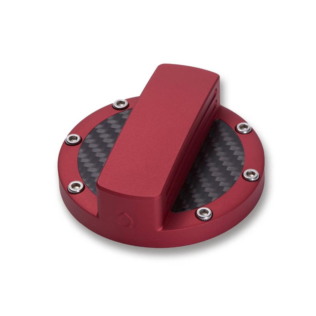 Deff Nissan 01 Type Fuel Filler Cap Cover, Machined from a Solid Aluminum, Red