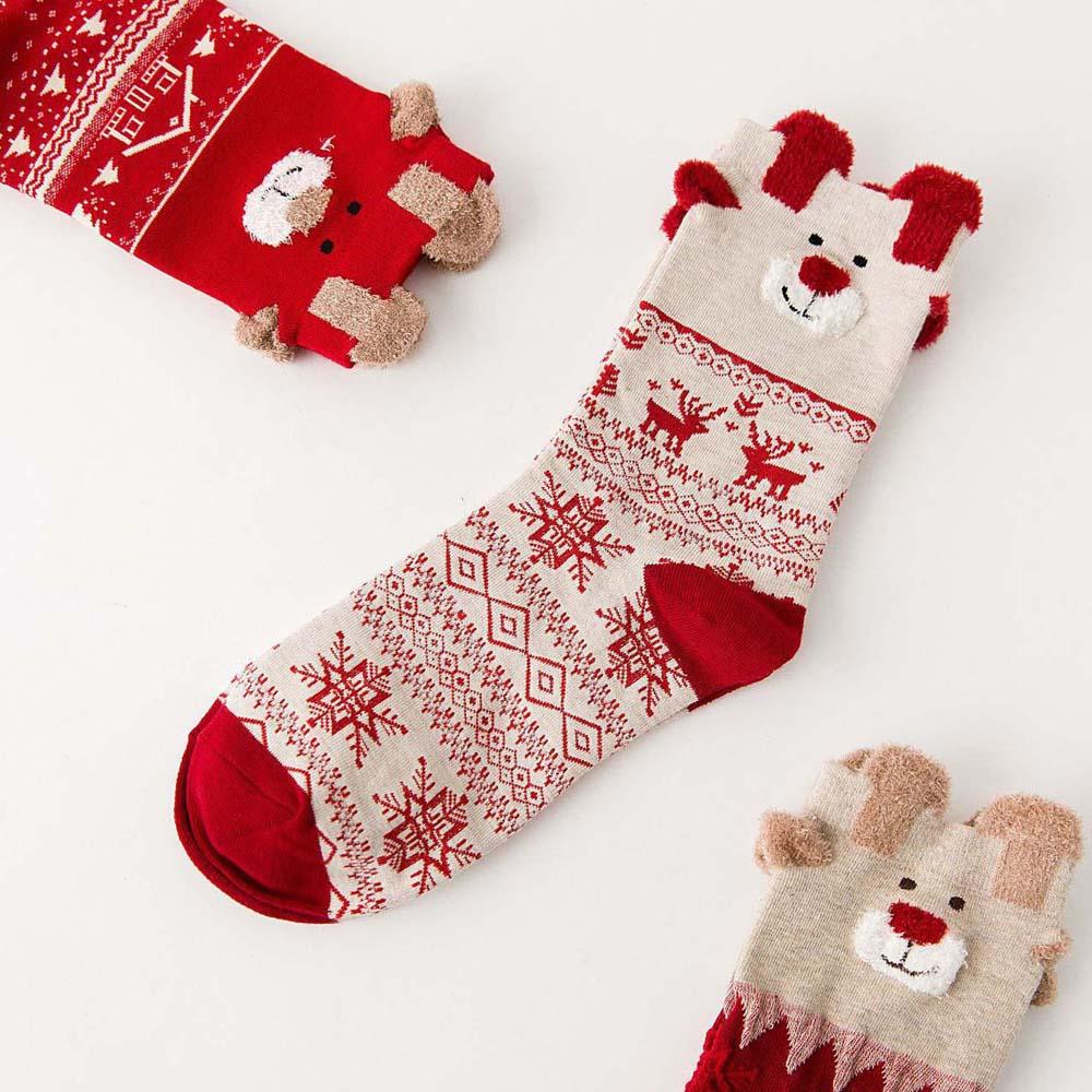 Cartoon Hosiery Christmas Elk Ankle Socks Sweat Absorbent Cartoon Short Socks Red Women Socks Gift