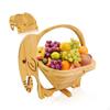 Bamboo Fruit Basket Decorative Pot Mat Collapsible Dried for Centerpiece Living Room