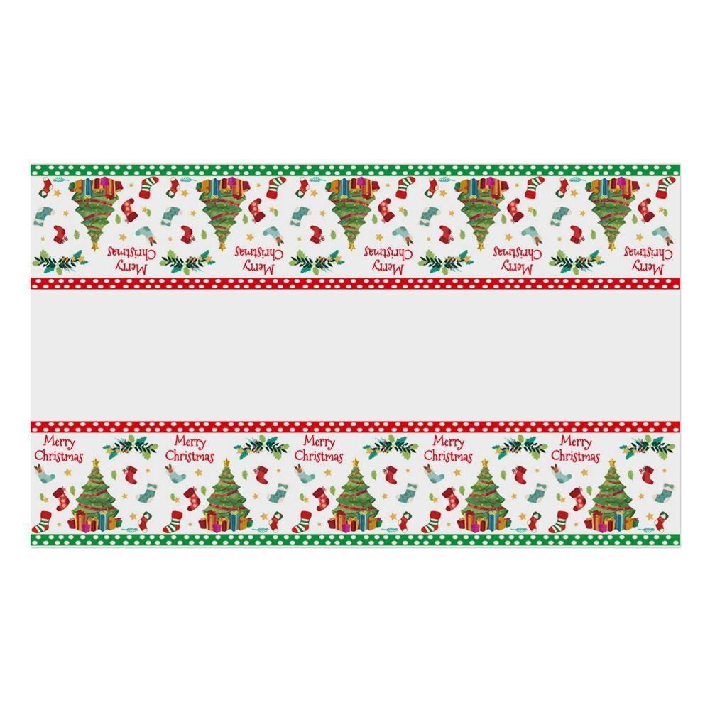 137x274cm Decor de masă de Crăciun Veselă de Crăciun de unică folosință Față de masă de Crăciun Anul Nou 2024
