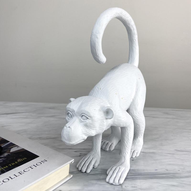 Milan Monkey Black and White Monkey Ornaments Crafts Creative Home Living Room Decorations Animal Monkey Ornaments