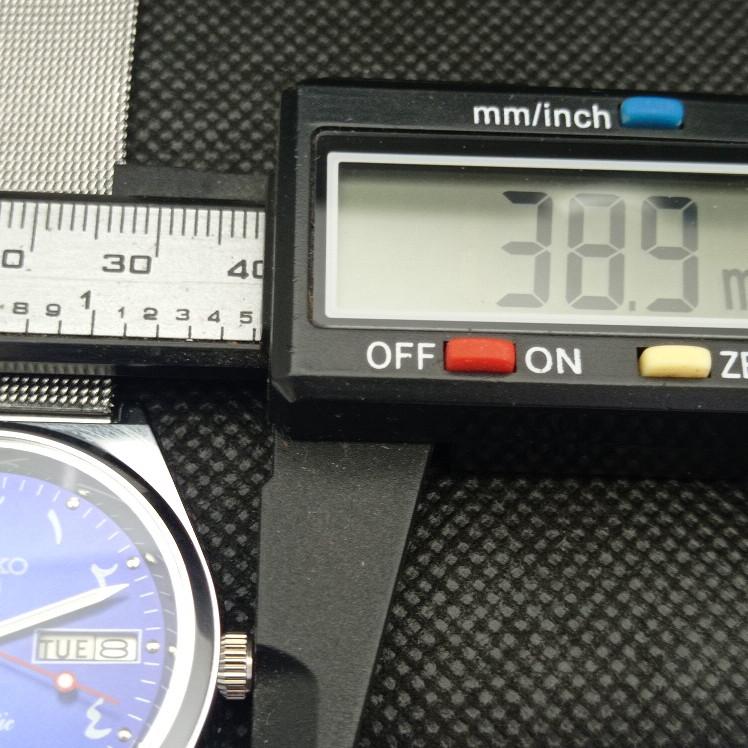 REFURBISHED VINTAGE SEIKO 5 AUTO 6309A JAPAN MENS D/D BLUE WATCH 565c-a266352-4