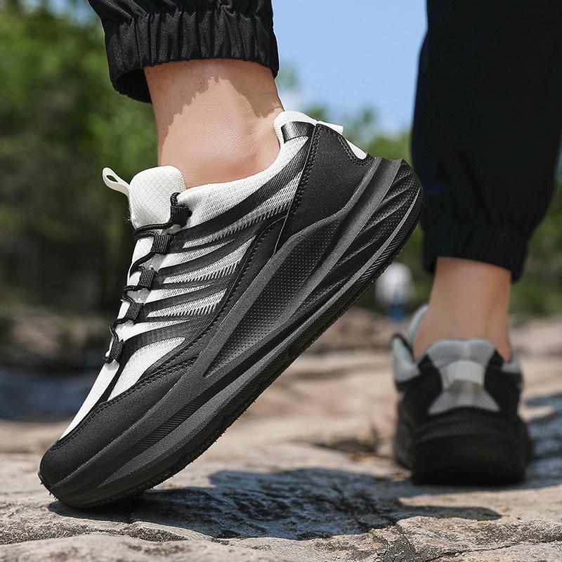 New Men'S Thick Soled Anti Slip Sports Shoes Lightweight And Breathable Hiking Shoes Outdoor Comfortable And Casual Shoes