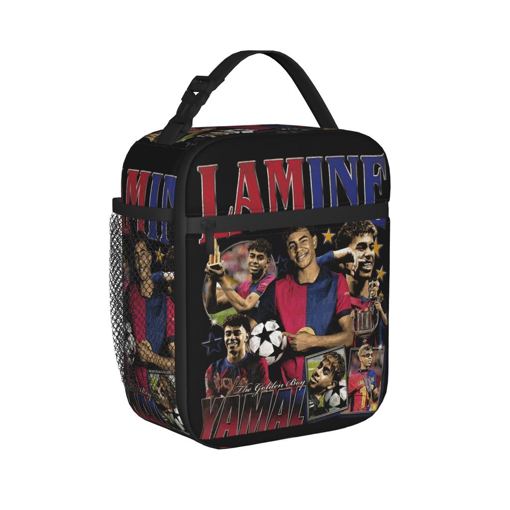 Lamine Y-Yamal Insulated Lunch Bag Thermal Bag Reusable,Lunch Container Football Soccer High Capacity Tote Lunch Box Bento Pouch