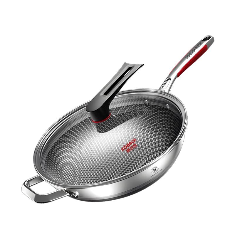 KOBACH 316L Stainless Steel Non-stick Wok 34cm Lechu Wok