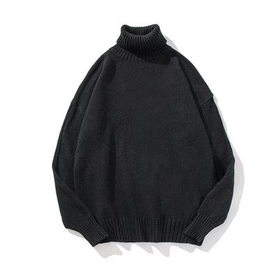 High Collar Sweater Men's Autumn and Winter Warm Solid Size Underlay Knit Shirt