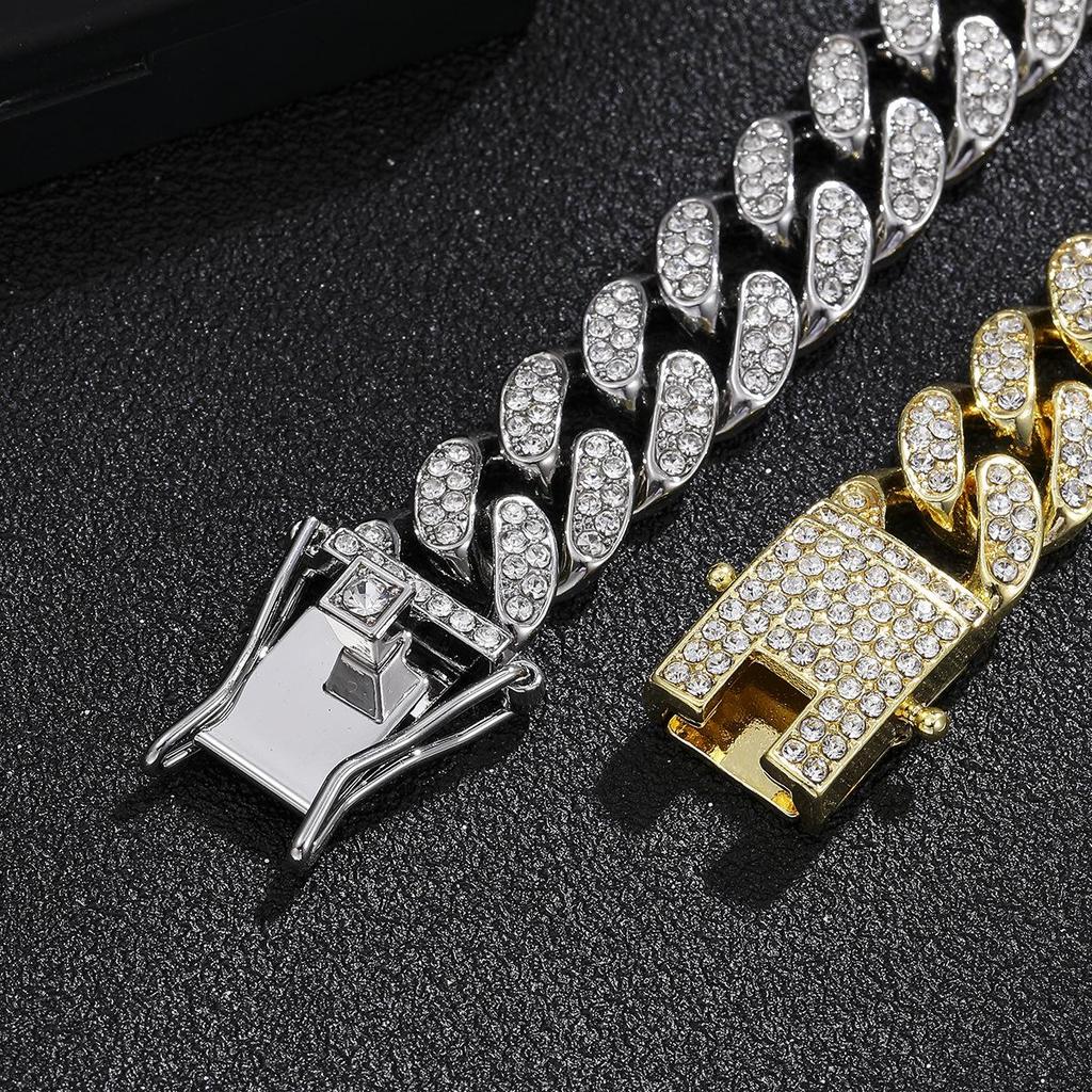 Men's Hip Hop 14mm Diamond Cuban Chain Necklace