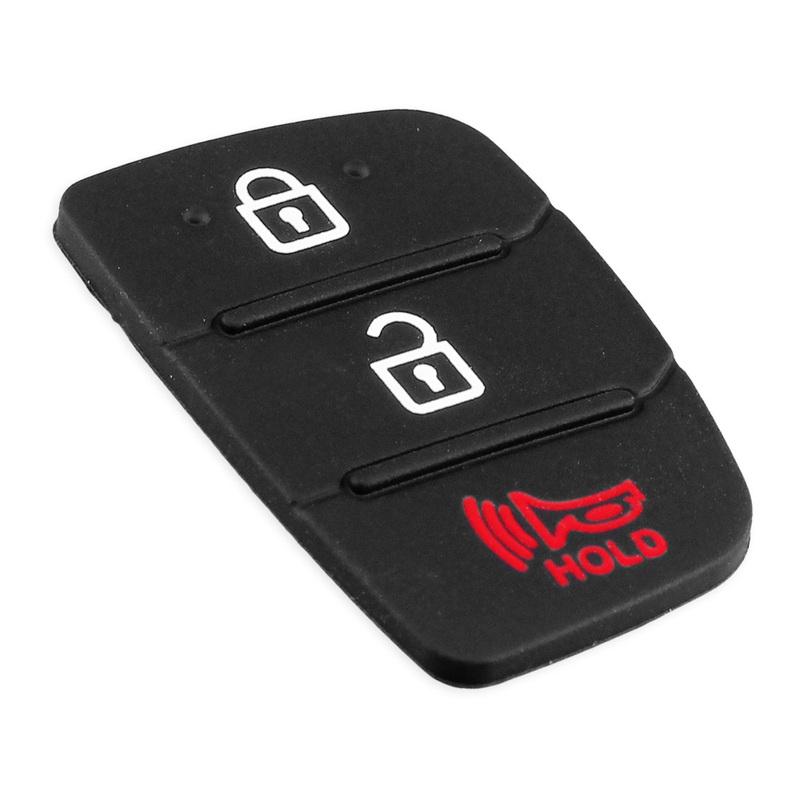 KEYYOU 10X Replacement 3 3+1 4 Buttons Rubber Pad Remote Key Shell For Mistra Hyundai HB20 SANTA FE IX35 IX45 Car Key Cover Case
