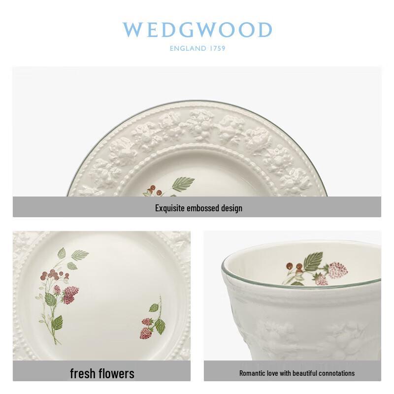 Wedgwood Joyful Holiday Raspberry Ceramic Cup