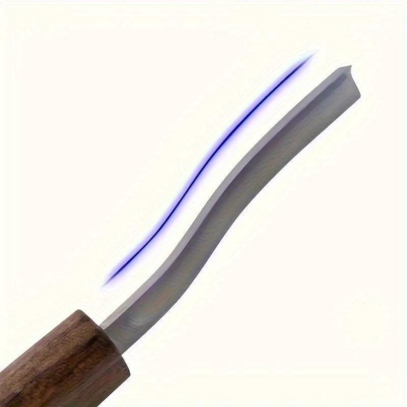 Precyzyjne narzędzia do rzeźbienia w drewnie z wygodnym uchwytem - Wykonane ze stali CR-V, odpowiednie do różnych skomplikowanych wzorów rzeźbiarskich.