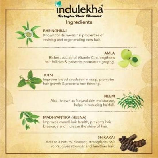 Indulekha Bringha Anti Hairfall Cleanser Shampoo Pack of 2 (100 Ml)