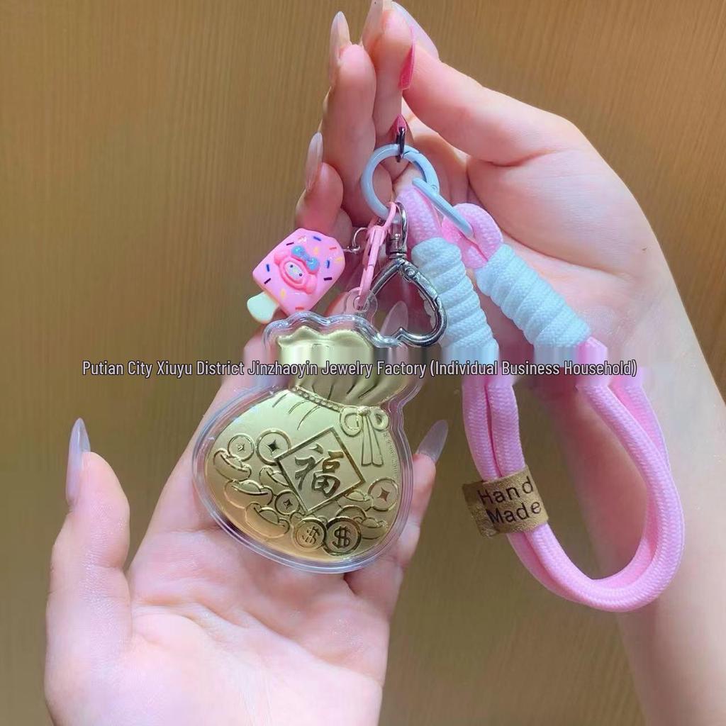 24K Gold Koala Pendant: Peace, Joy & Wealth Keychain Gift