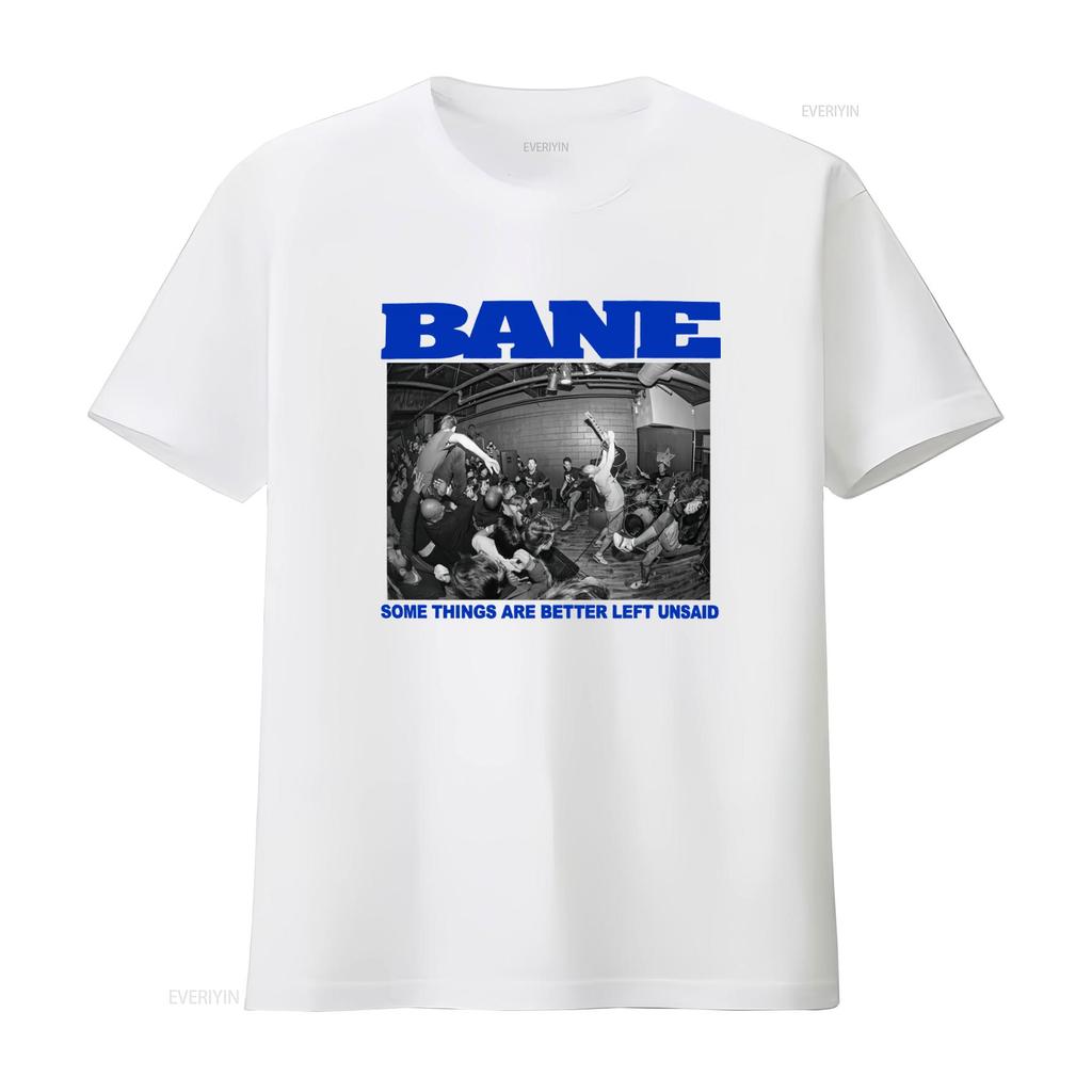 BANE Hardcore Punk Rock Concert Print T Shirt Some Things Are Better Left Unsaid Design vintage Washed Slightly Breathable